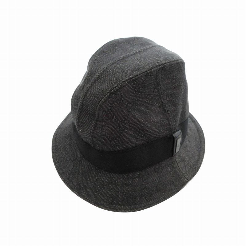 グッチ GUCCI バケットハット 帽子 GG柄 キャンバス 023441 L 黒 ブラック |HO□ 0423