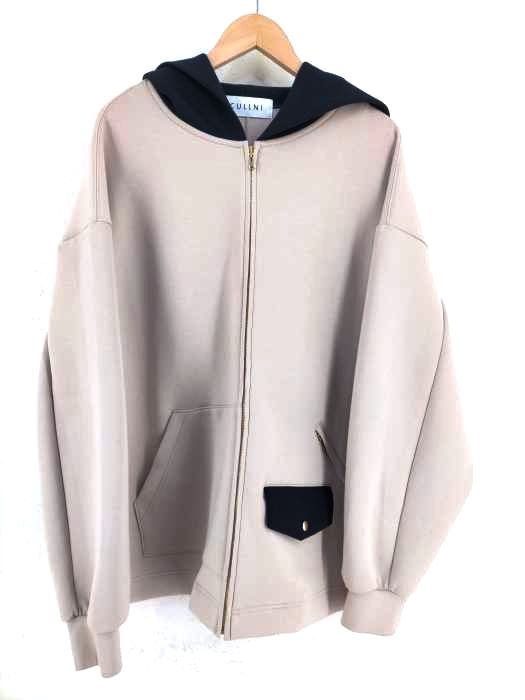 クルニ CULLNI 21AW ジップアップフードパーカ アシンメトリー