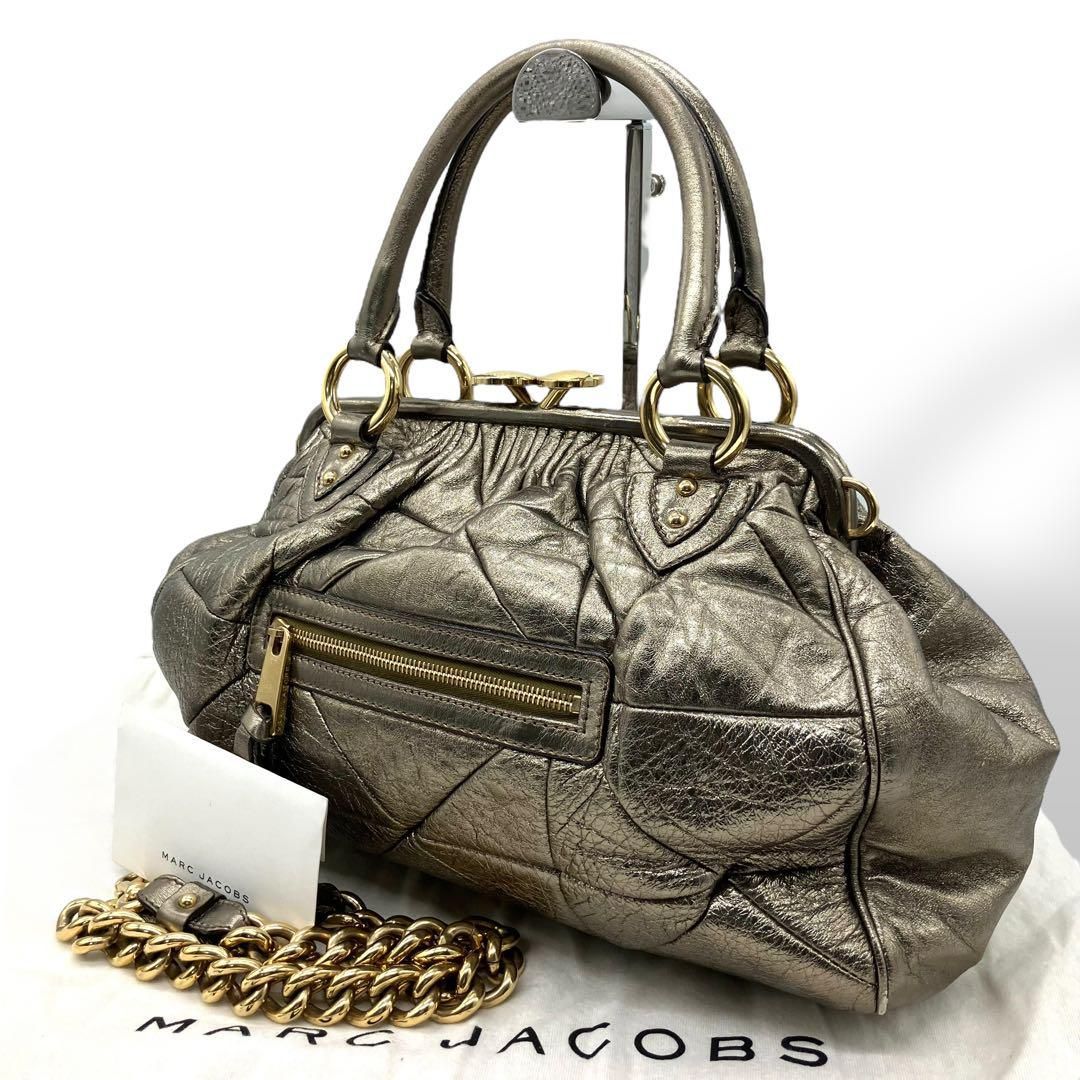 美品 マークジェイコブス 2way ミニボストン ショルダー シボ革 保存袋  