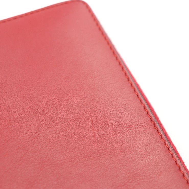 GUCCI グッチ 長財布 453158 レザー レッド ゴールド金具 バンブー