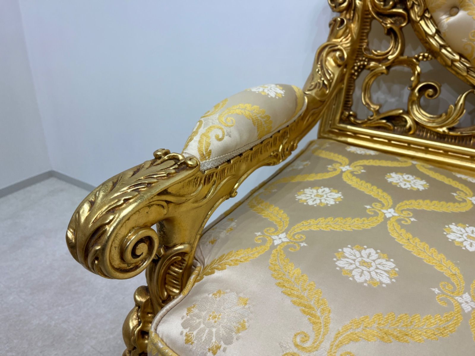 SILIKシリック ソファーセット 3＋1＋1 GOLD イタリア製 イタリア製