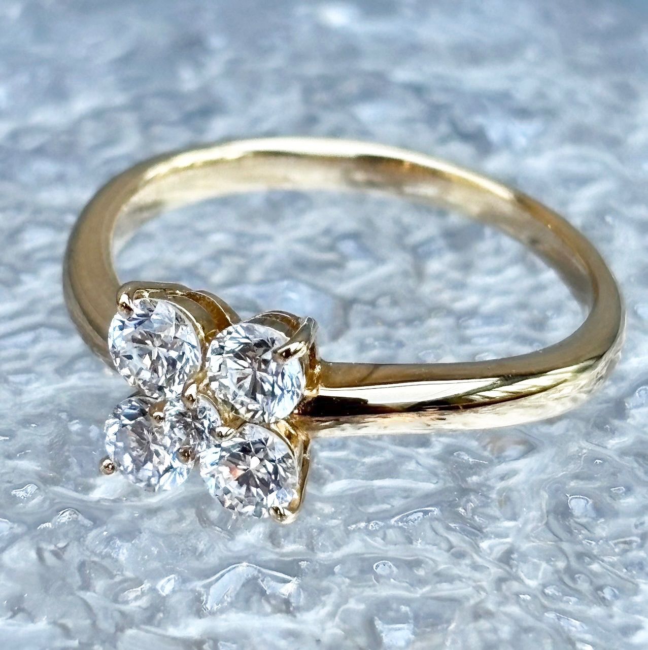 天然ダイヤモンド 指輪 デザイン フラワー 4月誕生石 k18ホワイトゴールド 18金イエローゴールド 指輪 天然ダイヤ 4月誕生石 デザイン フラワー