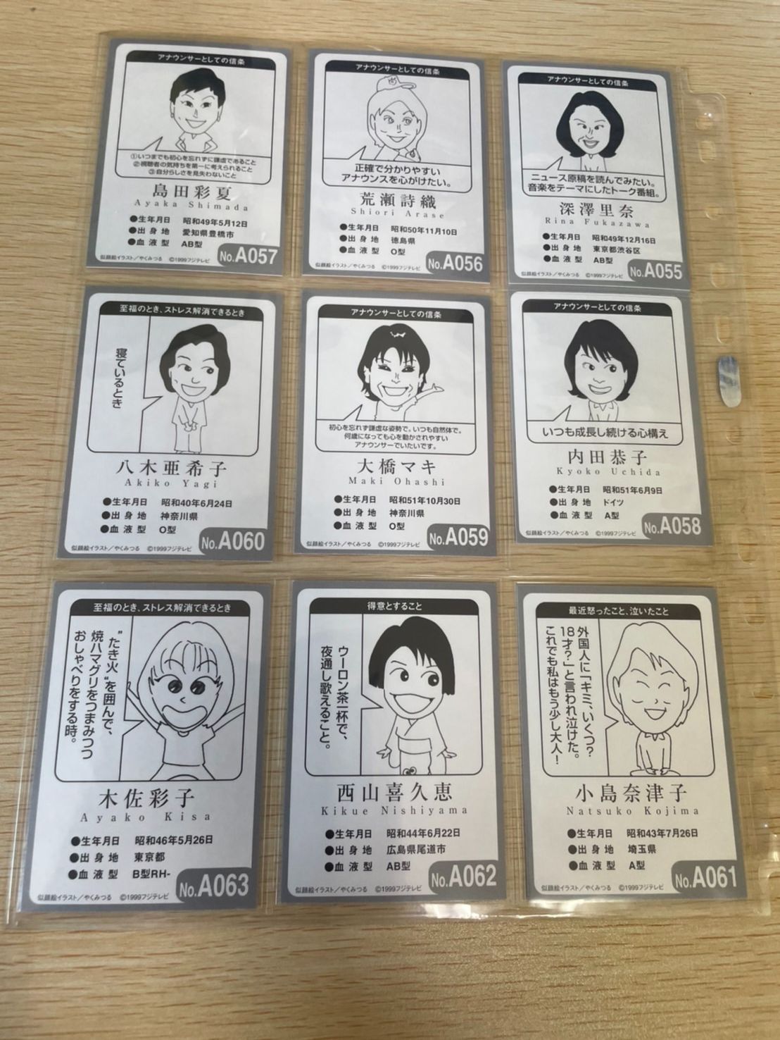 フジテレビ アナウンサー アナ カード 全90種 コンプリート コンプ