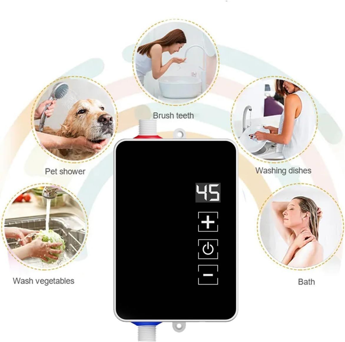 水温30℃?55℃調節 IPX4防水設計