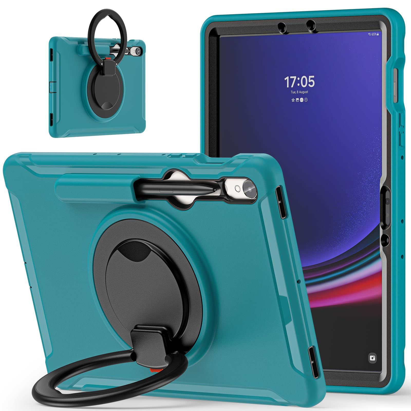 新品 360度回転 スタンド Galaxy Tab S9 FE 10.9インチ ケース Tab S9 11インチ カバー 衝撃吸収 頑丈 持ち手付き ハンドル付 Android タブレット ギャラクシー Tab S8 11 / S7 11 カバー 落下防止