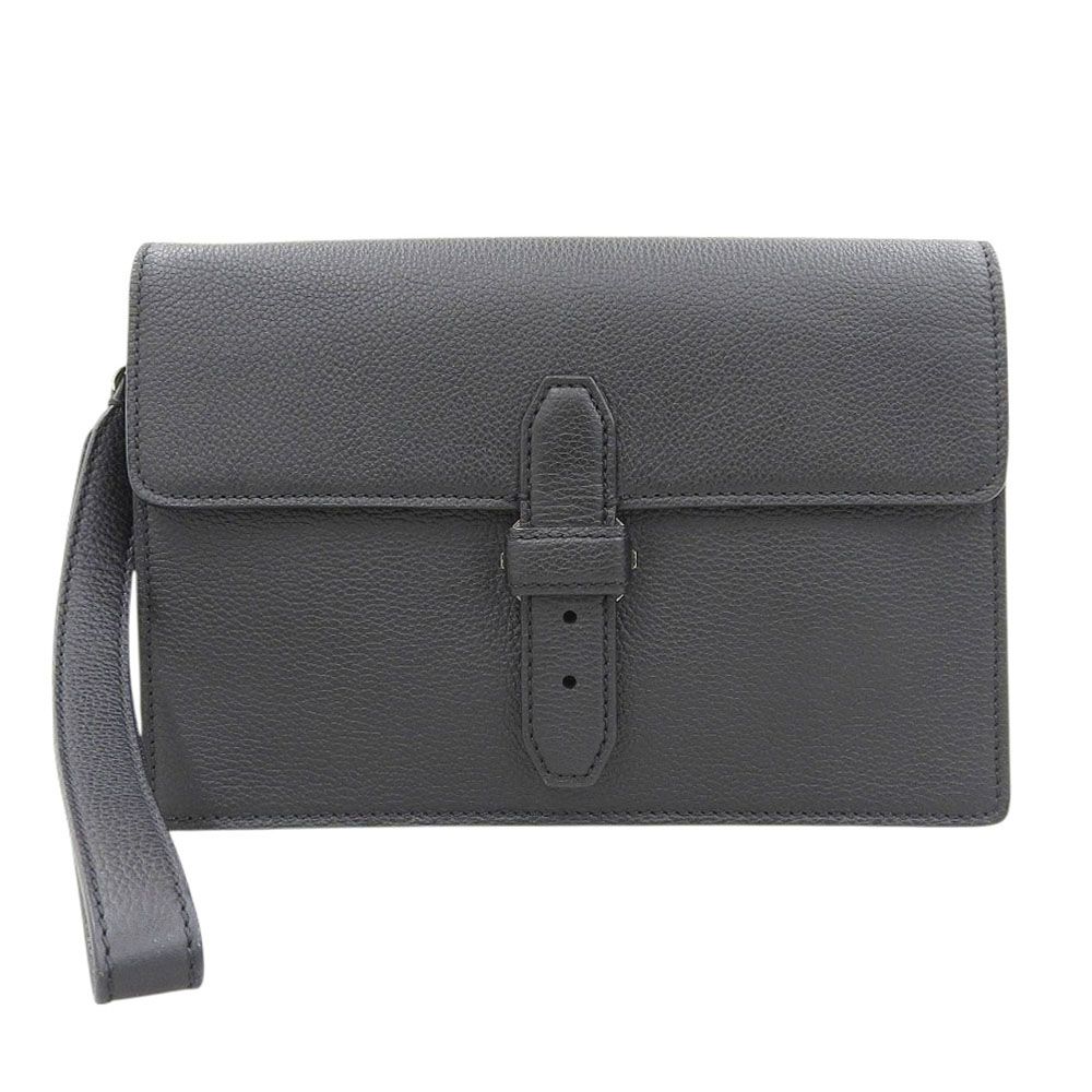 美品 ブリオーニ Brioni 現行メタルタグ グレインレザー