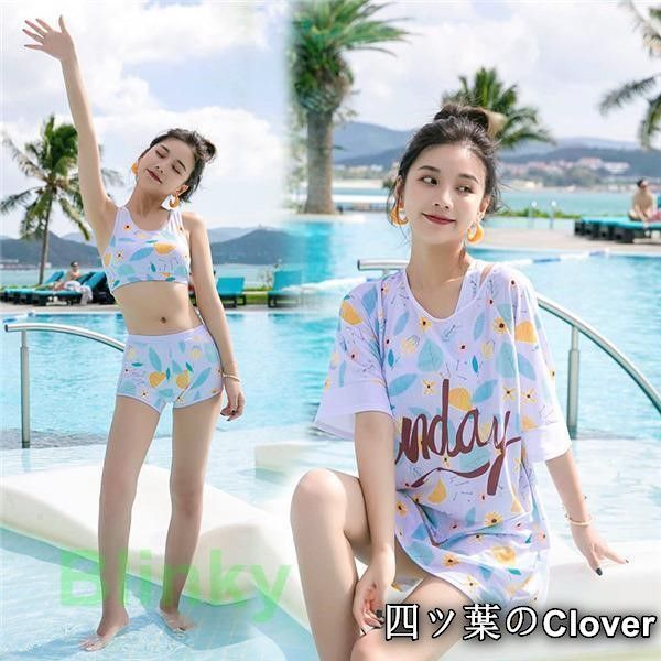 新作入荷，大得価 【美品・未使用新品】水着 高校生 中学生 レディース プール ラッシュガード 体型カバー 大きいサイズ 母 おしゃれ セパレート リゾート セットアップ ママ水着 温泉 ベビー水着(女の子)