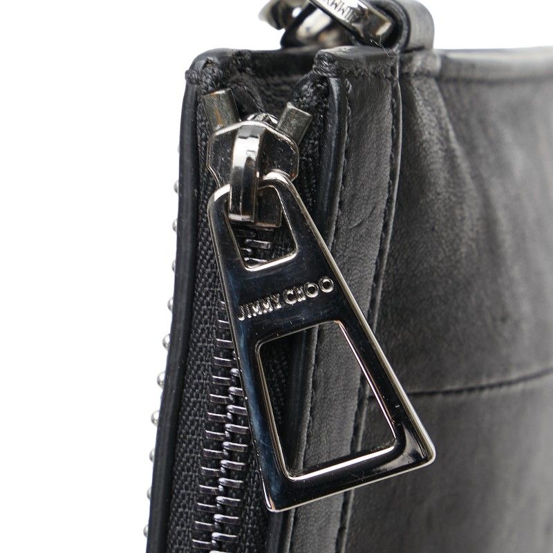 ジミーチュウ スタッズ クラッチバッグ セカンドバッグ ブラック