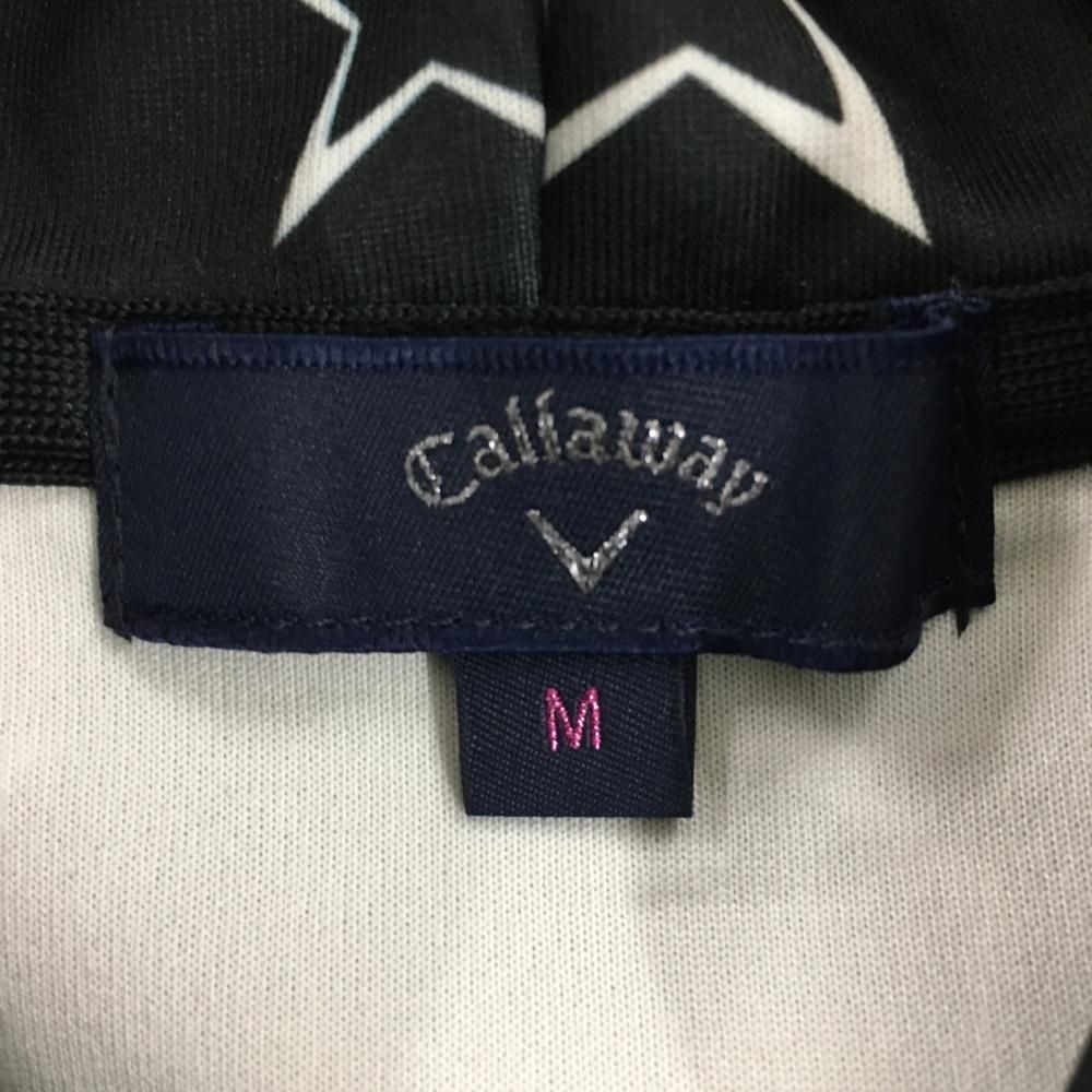 新品】キャロウェイ パーカー 黒×白 星柄 ハーフジップ トレーナー