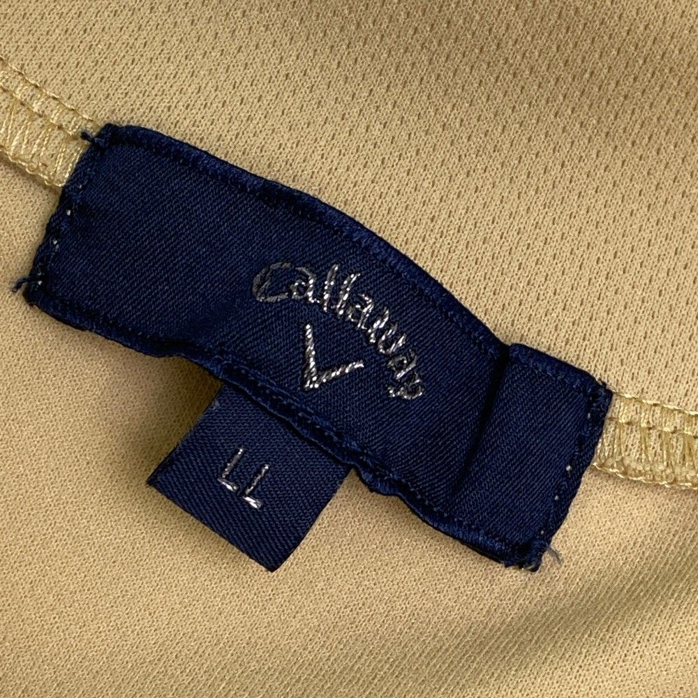 サイズ：LL CALLAWAY キャロウェイ 2025年モデル モックネック 半袖Tシャツ  ベージュ系 [240101496163] ゴルフウェア メンズ ストスト サイズ：LL CALLAWAY キャロウェイ 2025年モデル モックネック
