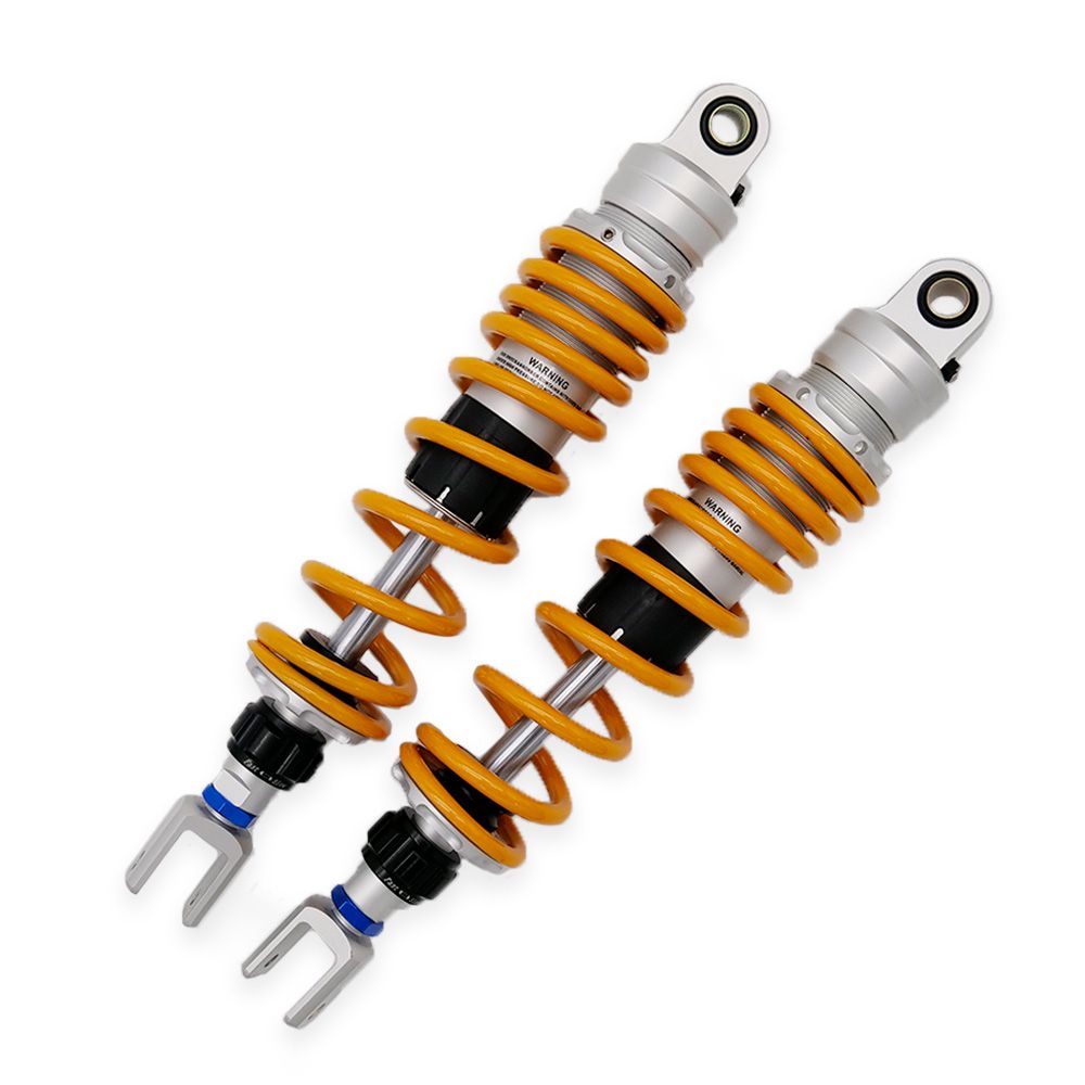 汎用 360mm リアサスペンション 左右セット 減衰力調整 イエロー スプリング リアショック アブソーバー リアサス バイク 外装 カスタム パーツ サスペンション マジェスティ 125 シグナス X