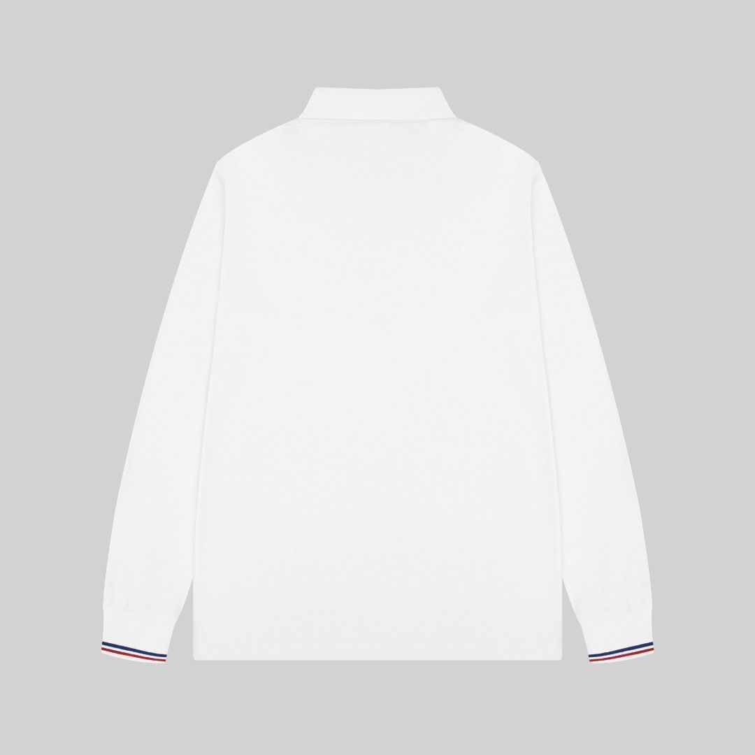 ⭐完売品美品⭐MONCLER　ポロシャツ　白　襟ロゴ!　M　⭐値段交渉受付中⭐ 本日限定特価】MONCLER メンズ ポロシャツ ロゴ入り カラー展開