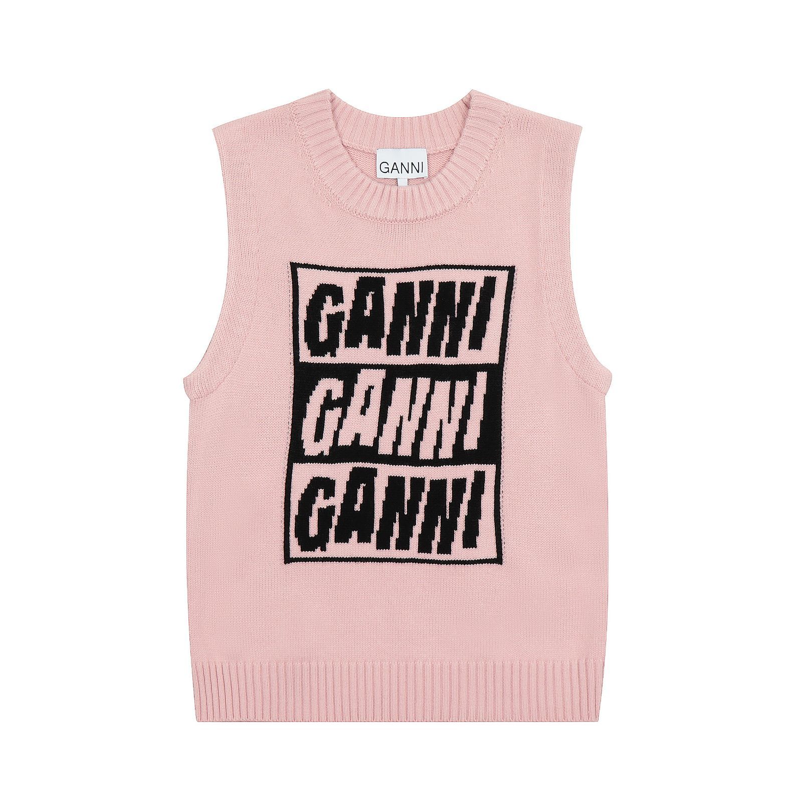 GANNI ロゴニット S-Lサイズ - メルカリ