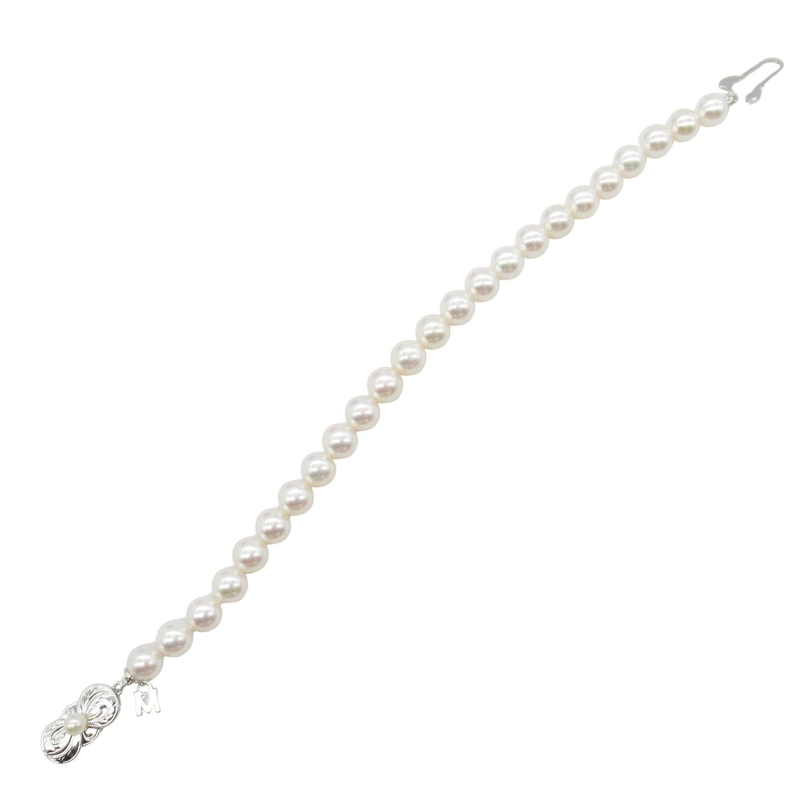 美品✨MIKIMOTO ミキモト パール　チェーン　ブレスレット　シルバー ミキモト MIKIMOTO ブレスレット ブレスレット パール 腕回り