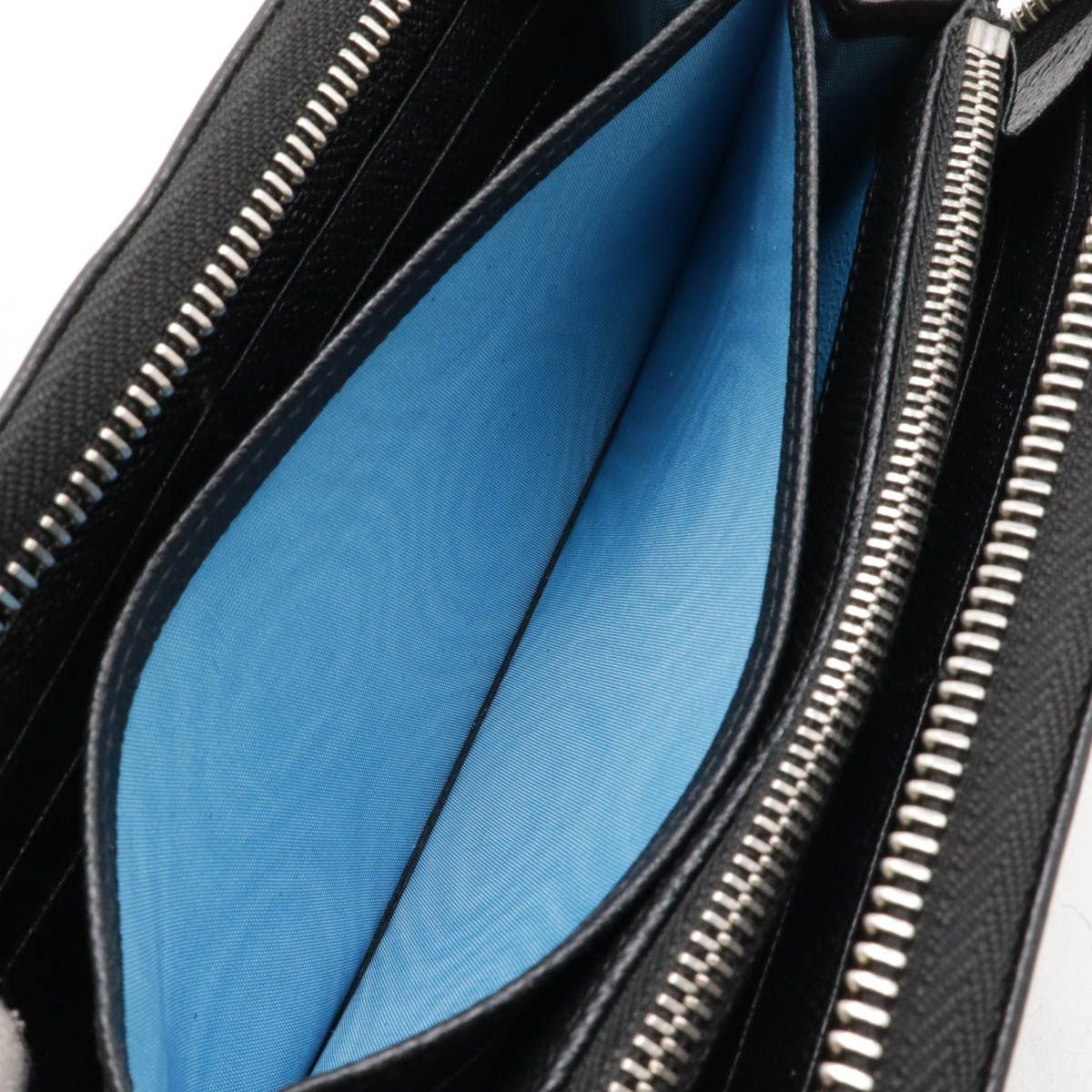 BVLGARI 長財布 ラウンドファスナー レザー ブラック 良品 ブルガリ 長