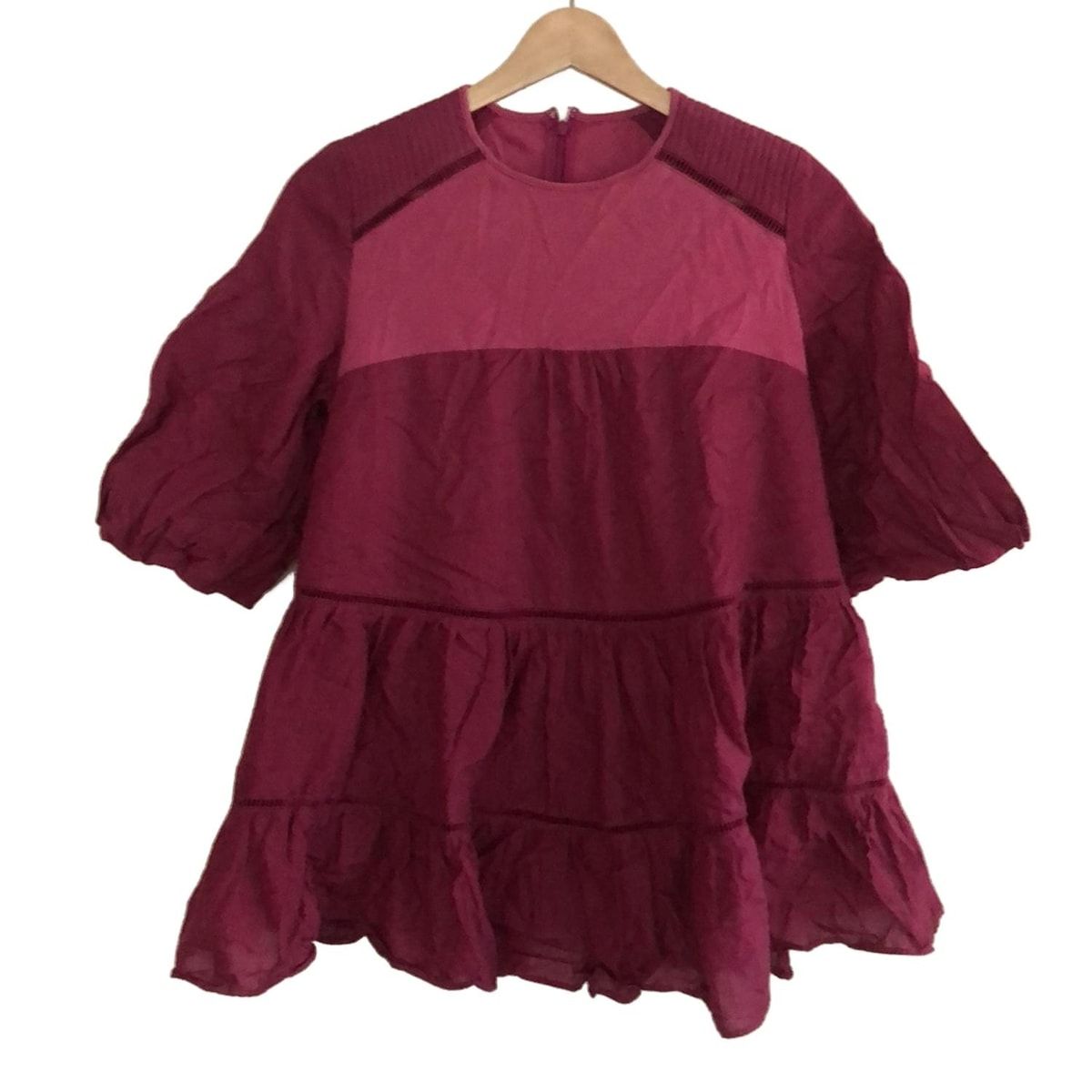 BORDERS at BALCONY ボーダーズアットバルコニー チュニック サイズ36 S レディース - ピンク クルーネック 半袖