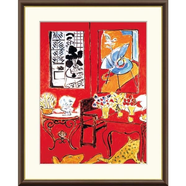 絵画　「赤い実」 アルフレッド・マネシエ 『紅模様』 リトグラフ - 北海道画廊