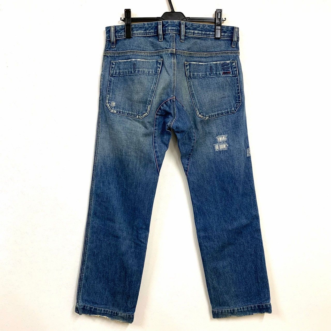 DIESEL ダメージ　デニム　32 DIESEL】ディーゼル/ダメージ加工バギージーンズ/32インチ