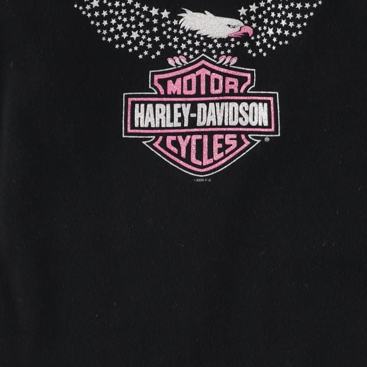古着 00年代 ハーレーダビッドソン Harley-Davidson 鷲柄 イーグル柄 クロップド丈 キャミソール USA製 レディースL相当 /eaa550606 Harley Davidson - 古着 00年代 ハーレーダビッドソン Harley