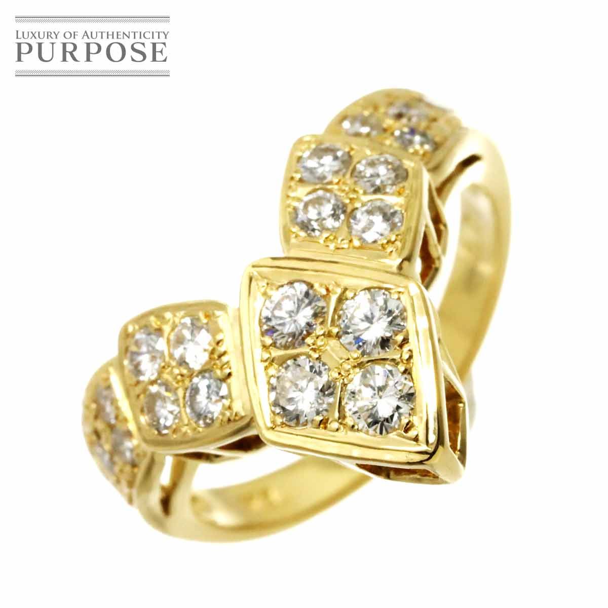 リング 12.5号 ダイヤ 0.79ct K18 YG イエローゴールド 750 指輪  