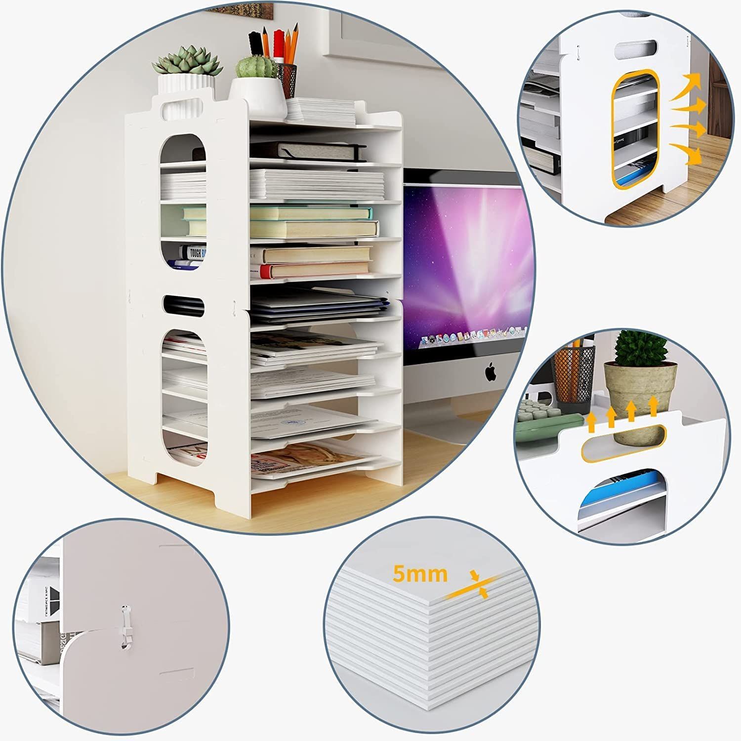 PUNCIA レターケース a4 縦型 書類ケース オフィス 事務用品 おしゃれ