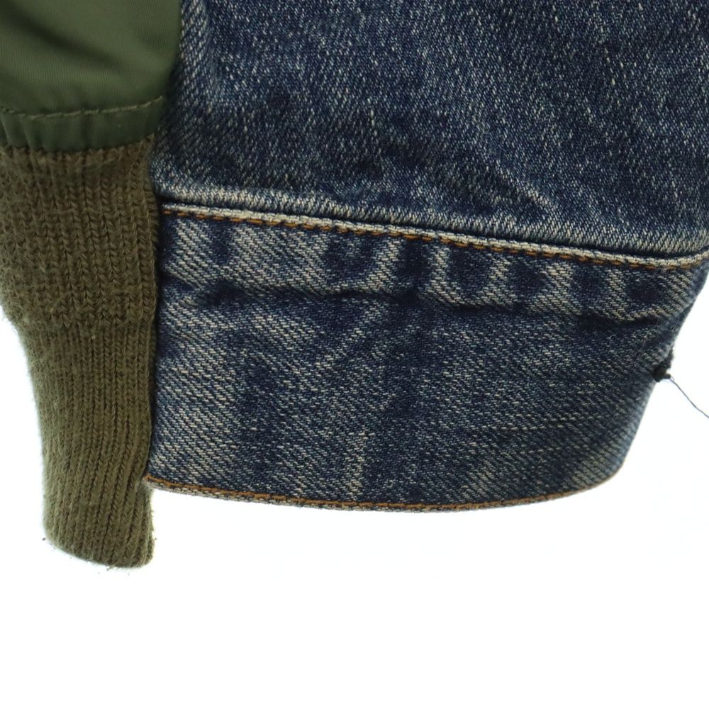 sacai サカイ デニム MA-1 ドッキングジャケット 再構築 ブランド古着】再構築ドッキングデニムジャケット（MA-1
