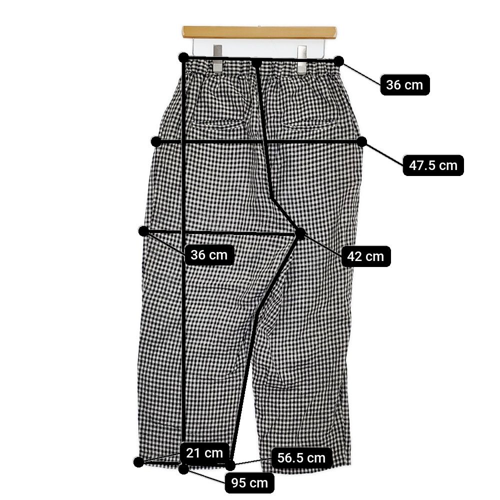 LUXE リネンチェックイージーパンツ