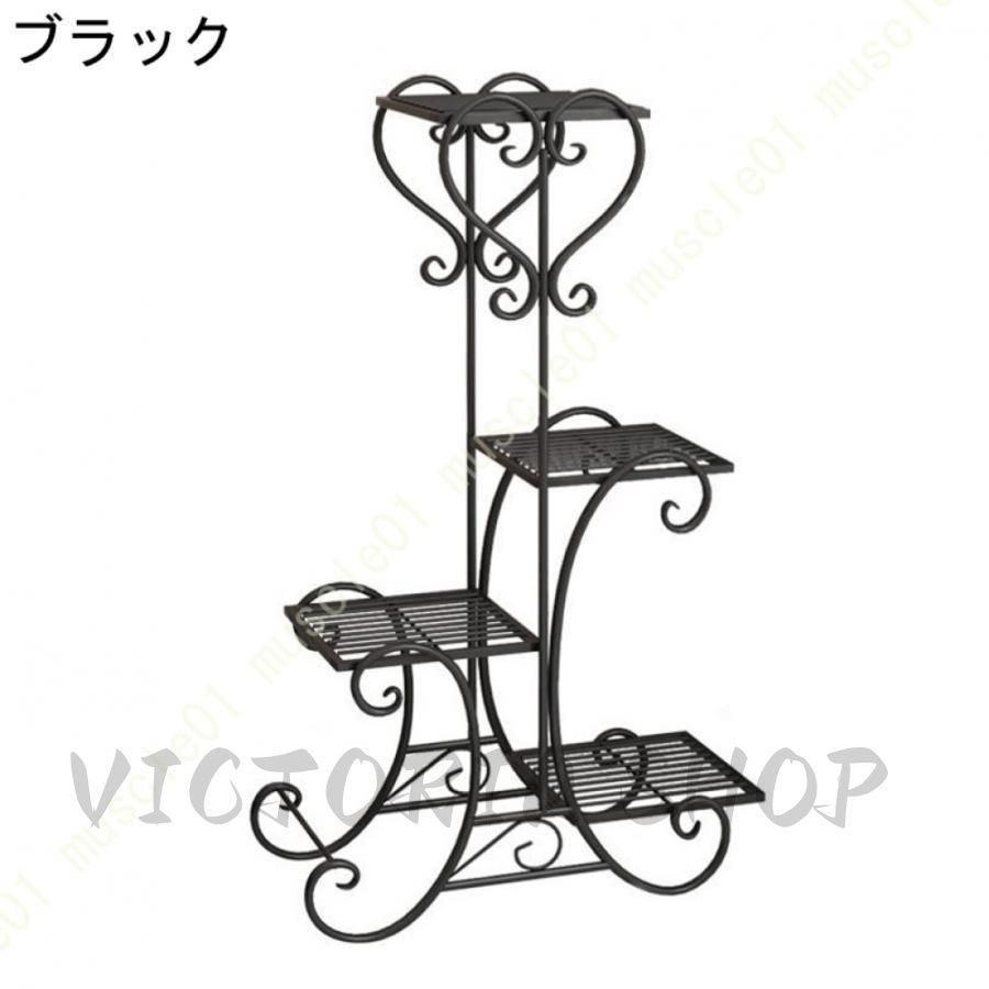 フラワースタンド プランタースタンド 園芸ラック アイアン 植木鉢 ブラック Amazon.co.jp: 鉢スタンド アイアン スタンド ブラック/黒