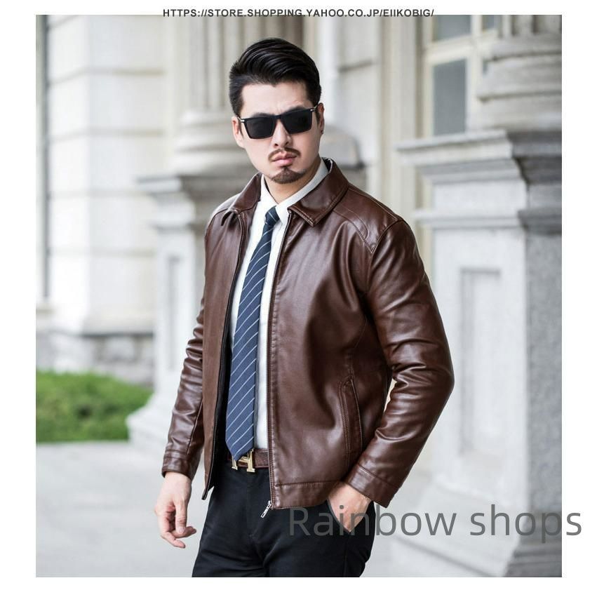 ライダース 革ジャン メンズ 新品 レザージャケット バイクジャケット 裏起毛 立て襟 グラデーション 厚手 暖か 立て襟 Ｍ-4XLイエロー ライダースジャケット 革ジャケット バイクジャケット レザー