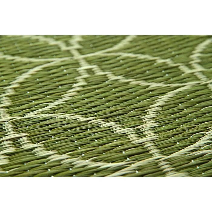 い草キッチンマット 和モダン 60×270cm グリーン 8243360