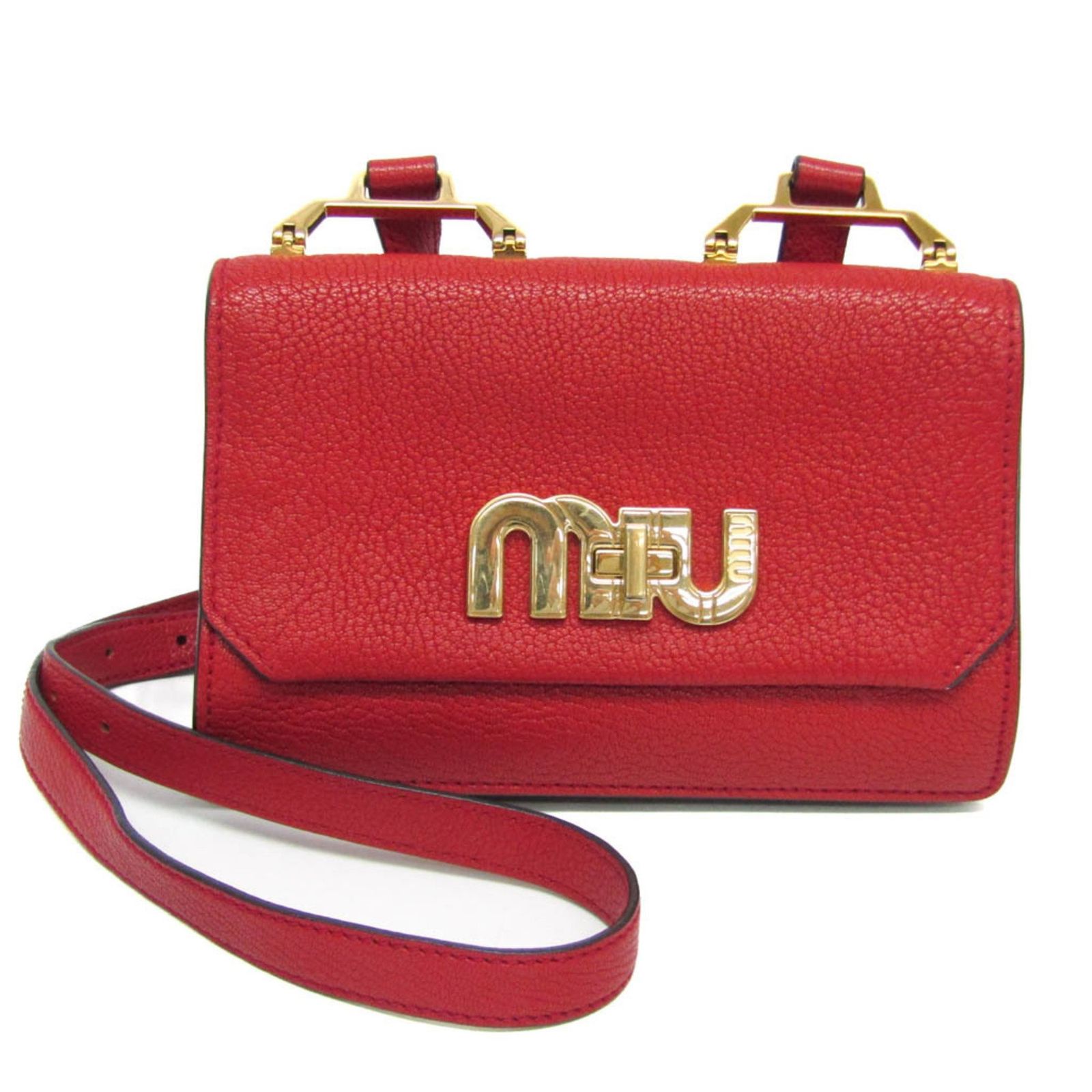 ミュウミュウ(Miu Miu) レディース レザー,スエード ショルダーバッグ 
