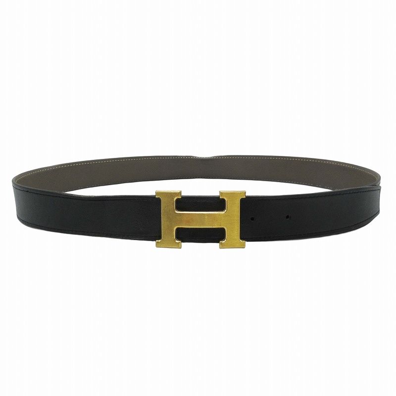HERMES エルメス Hロゴ レザーベルト バックル ゴールド D000 HERMES エルメス Hロゴ ◯Z刻印入り レディースベルト ゴールド