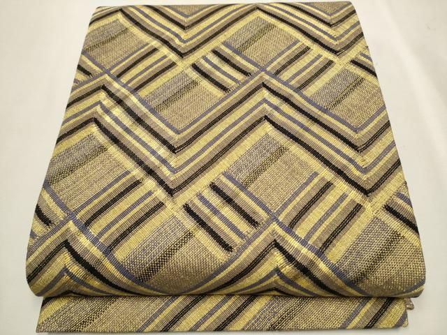 平和屋着物●ひなや工房　くむ・あむ・おる　伊豆蔵明彦　両面　太鼓柄袋帯　吉祥文　金糸　正絹　逸品　CAAT1184hy 平和屋着物○ひなや工房 くむ・あむ・おる 伊豆蔵明彦 両面 太鼓柄袋帯