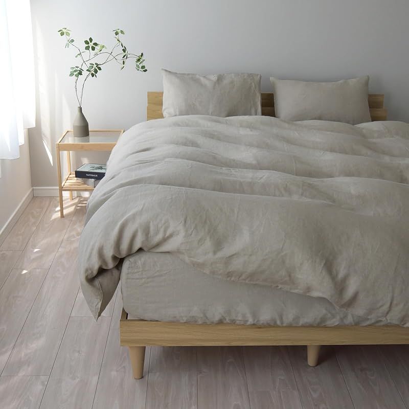 掛け布団カバー 麻 日本製 ベージュ 布団カバー ダブルサイズ 190×210cm Lino リネン おしゃれ 北欧 抗菌 防臭 エコテックス 洗える シーツ 掛布団カバー スリープテイラー リーノ