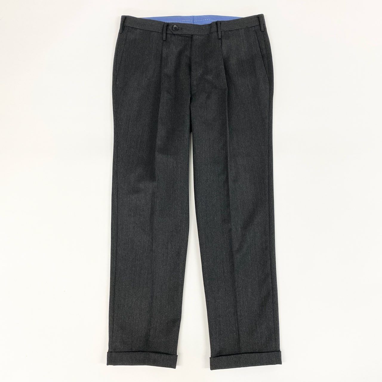 22f13 Rota PANTALONI DI SARTORIA ロータ ボトム ウールパンツ ストレートパンツ スラックス イタリア製 メンズ 男性用 50 ダークグレー