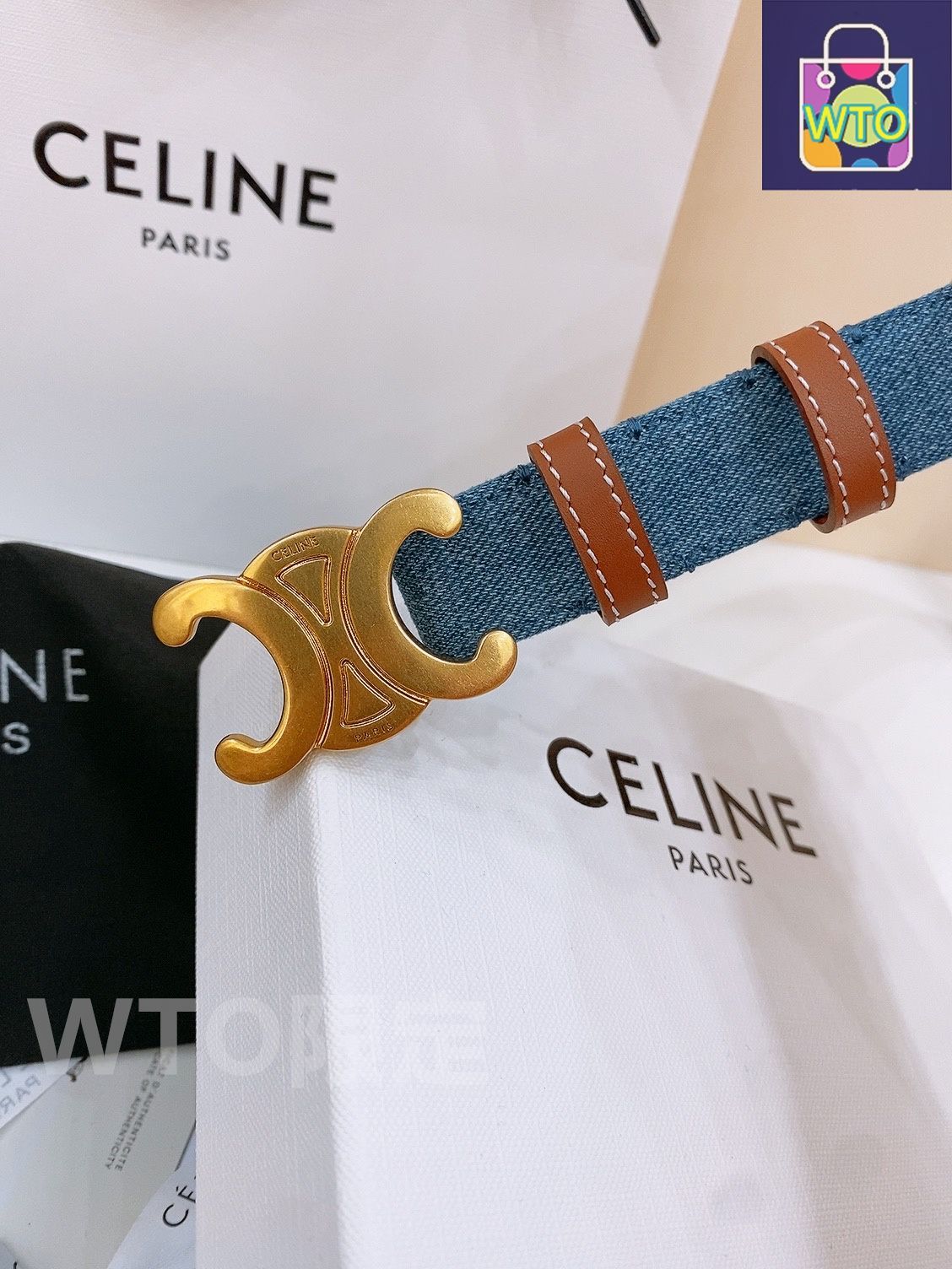 今日特価】Celine セリーヌ 24 中号 デニムベルト - メルカリ