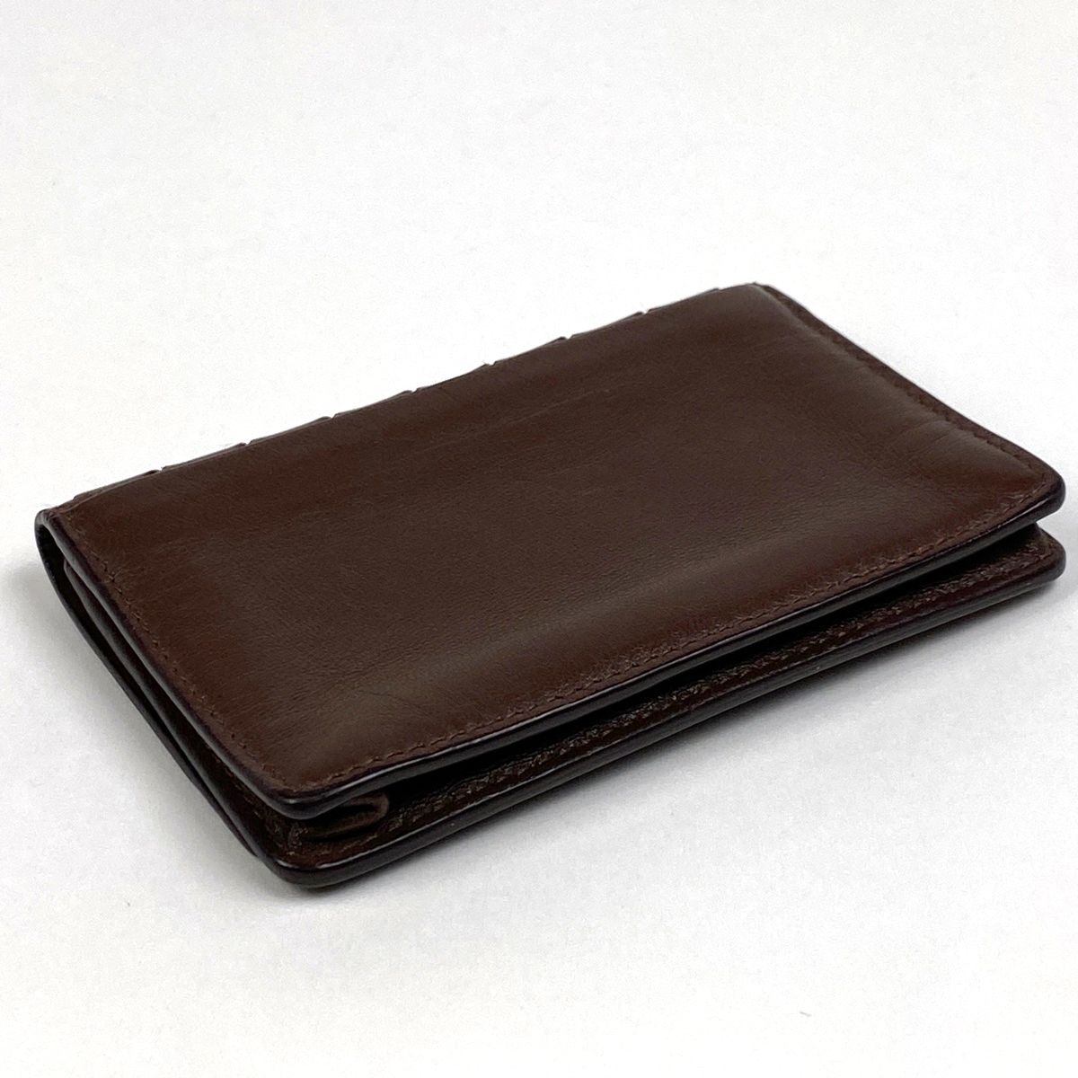 【美品✨】ボッテガヴェネタ イントレチャート カードケース 名刺入れ ブラウン ◇SALE◇ □美品□ ボッテガヴェネタ カードケース 名刺入れ