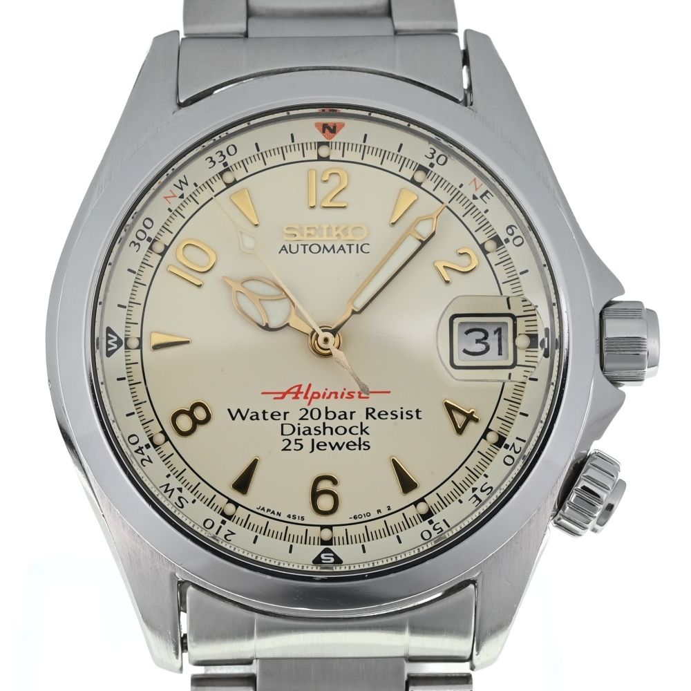 SEIKO アルピニスト アイボリー 4S15-6000 自動巻き 腕時計 セイコー