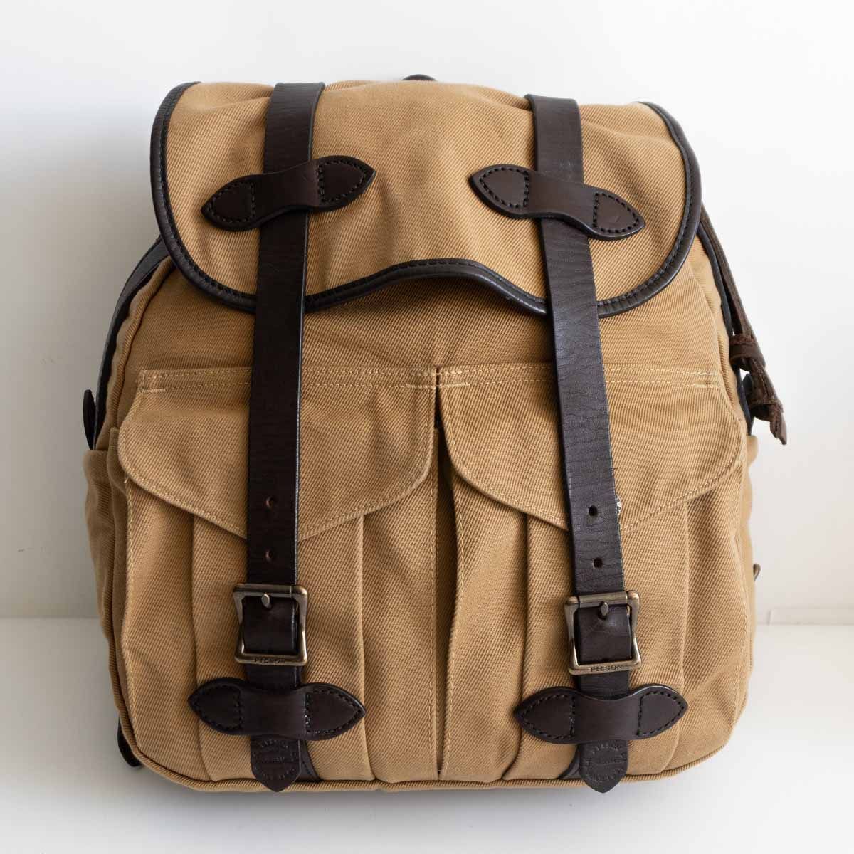 美品】FILSON【Rucksack リュック】タン コットンツイル×レザー