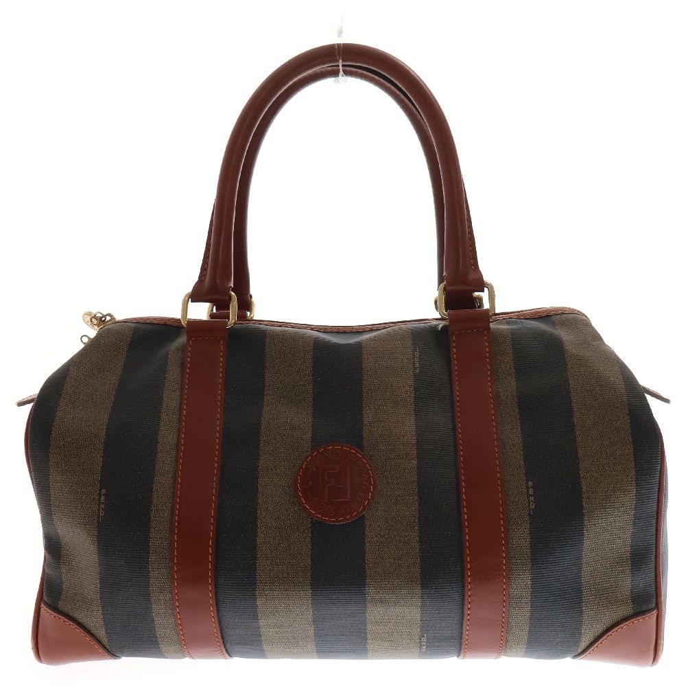 FENDI ハンドバッグ　ミニボストン　ペカン柄　PVC レザー　フェンディ FENDI (フェンディ) ペカン柄 ハンドバッグ ハンドバッグ ミニボストン