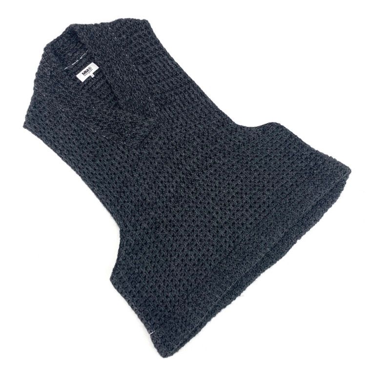 MM6◆ニットベスト(厚手)/S/ウール/GRY/S52GP0114 エムエムシックス メゾンマルジェラ MM6 Maison Margiela 22AW