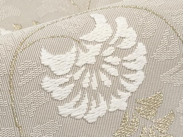 平和屋着物 河村綴れ 八寸名古屋帯 唐織 手織 花唐草文 金糸 正絹 逸品