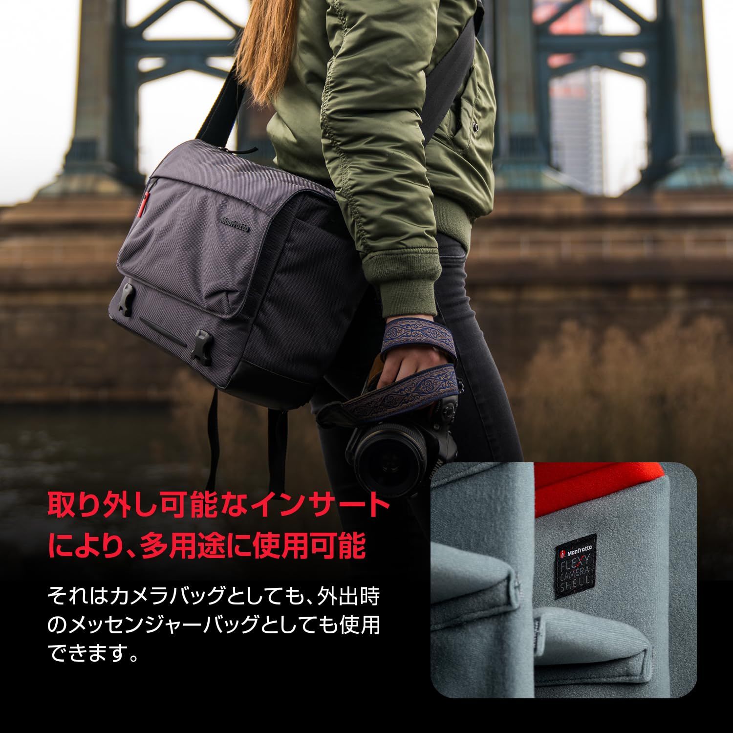 マンフロット メッセンジャーバッグ Manhattanコレクション 8.3L スピーディー10 12インチPC収納可 三脚取り付け可 レインカバー付属 撥水素材 MB MN-M-SD-10