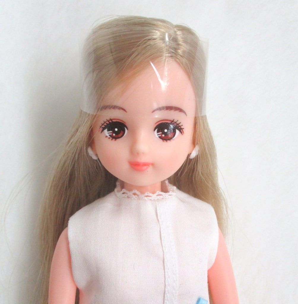 リトルファクトリー リカちゃんキャッスル リカちゃんフレンド パレットF　前髪なし/ブロンドロング　白ワンピース