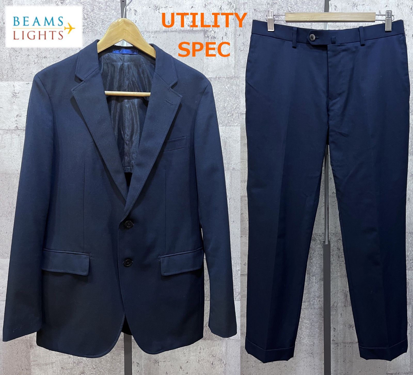 【美品】BEAMS LIGHTS ビームスライツ スーツセットアップ ネイビー BEAMS LIGHTS（ビームスライツ）の「BEAMS LIGHTS / ニュー