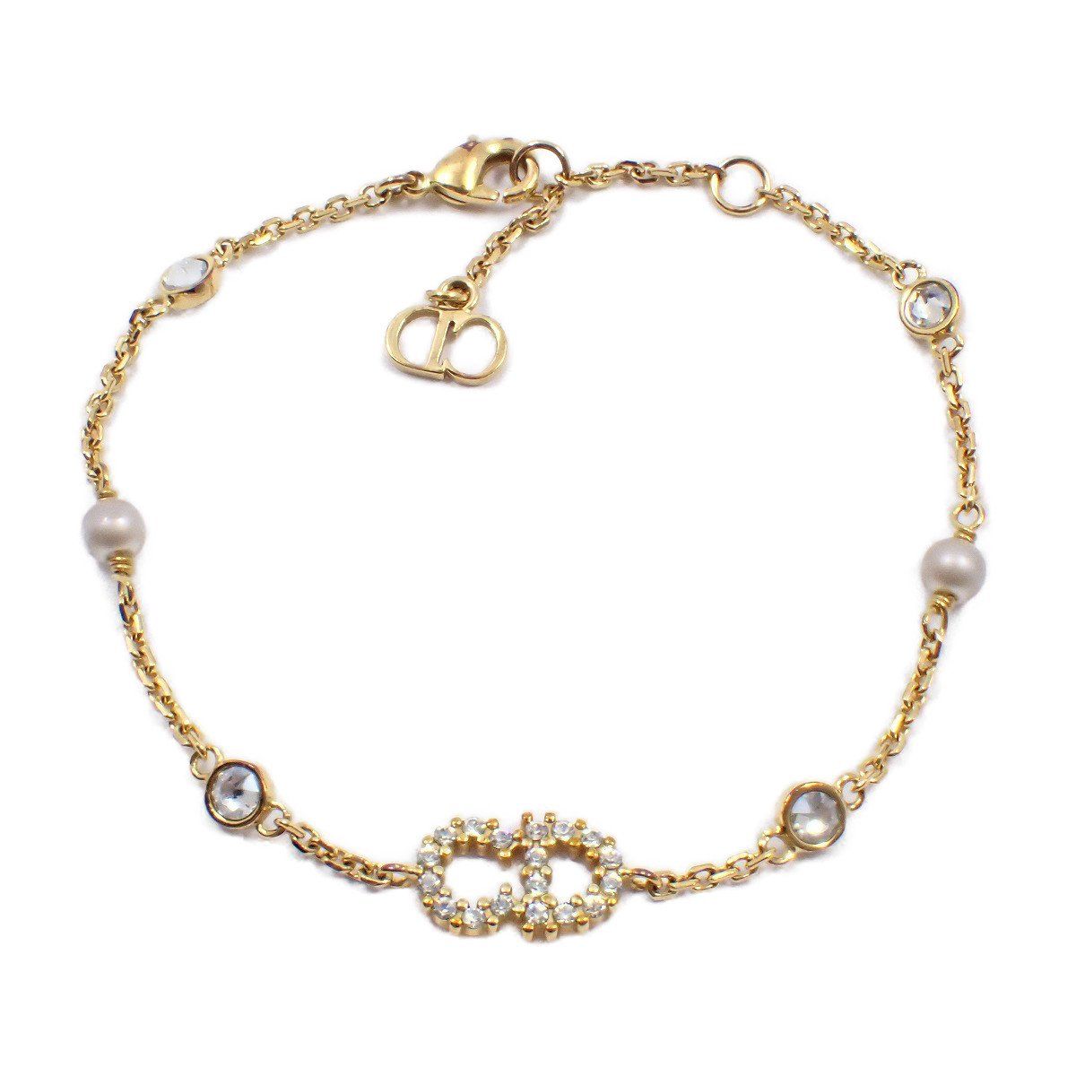 美品　クリスチャンディオール ブレスレット ゴールド 長さ約19cm Christian Dior（ブレスレット/バングル ・ ゴールド/金色系）の