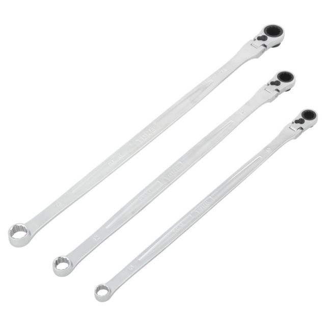 トネ TONE 超ロング首振ラチェットめがねレンチセット RMA300L ブラック 内容3点 HRDEVELOPMENT_JP