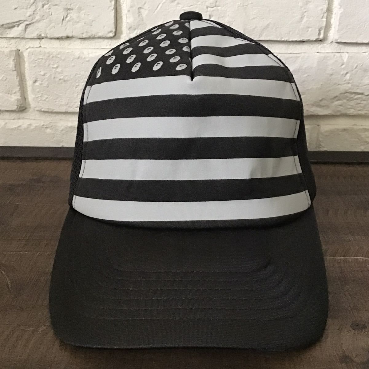 希少 Black eye patch ×Bape 帽子 キャップ エイプ BAPE X BLACK EYE PATCH 】COLLEGE MESH CAP | bape.com