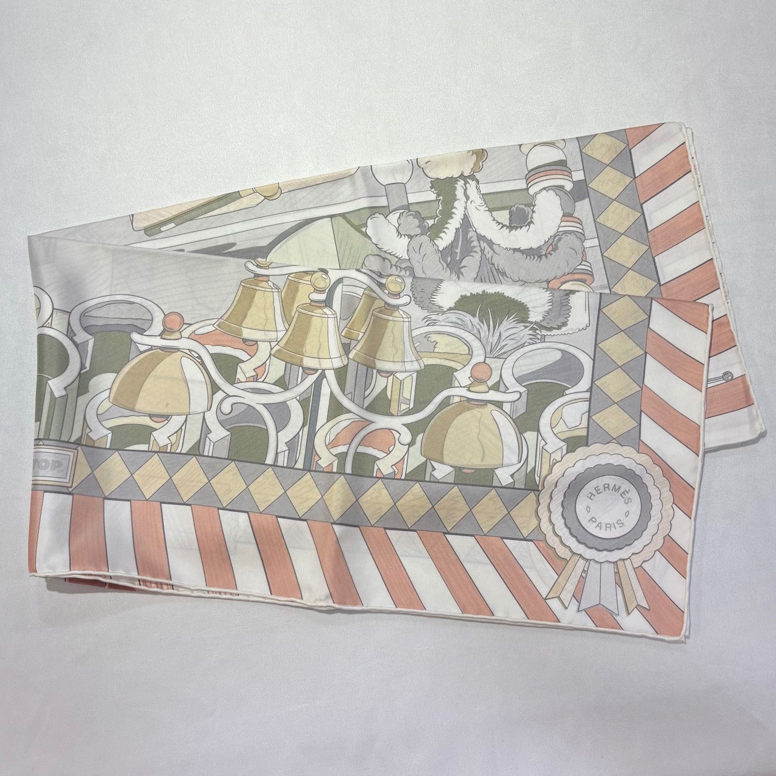 未使用品◎HERMESエルメス カレ90/ポニー ピット ストップ