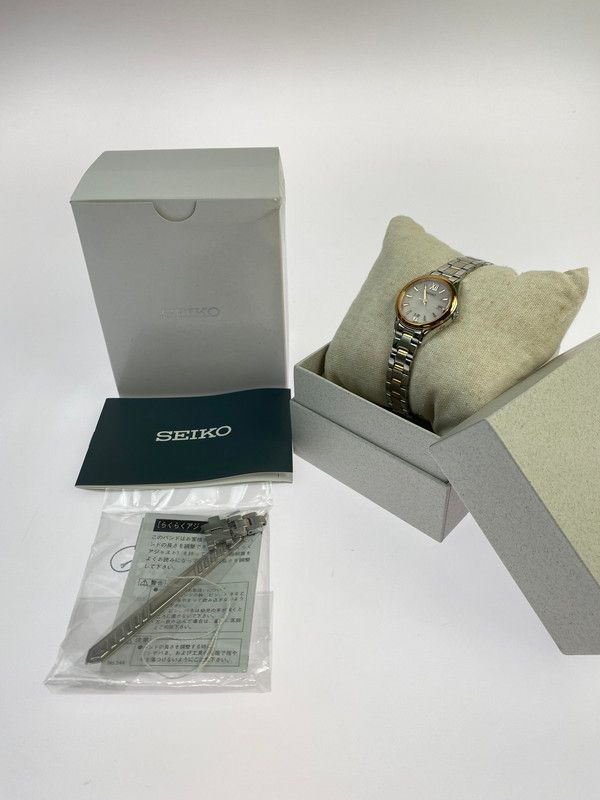 品 SEIKO セイコー アナログ ソーラー腕時計 1B22 0CW0 クウォーツ ウォッチ レディース 197-250918-em-21-min